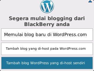 Aplikasi WordPress for BlackBerry