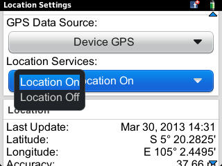 GPS On di BlackBerry