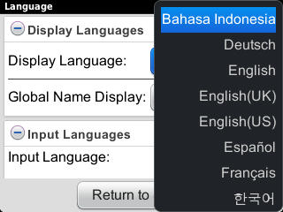 Merubah Bahasa BB menjadi Indonesia