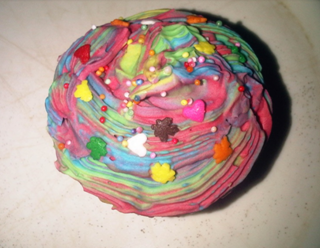 resep rainbow cup cake