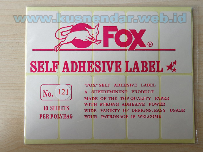 Kertas Label Undangan 121 FOX