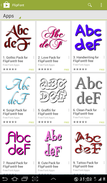 Jenis Font Android