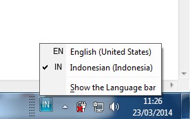 bahasa keyboard di taskbar