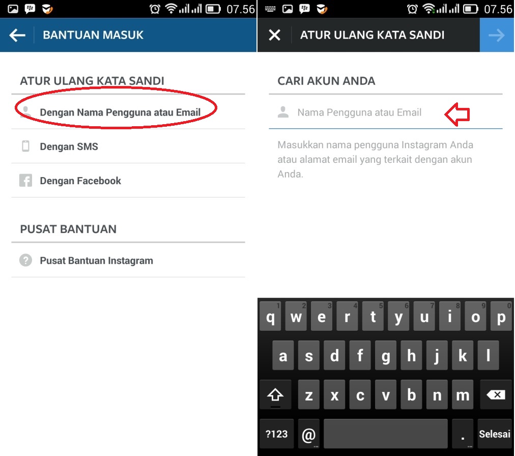 ganti password via email instagram Terbaru