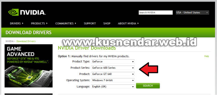 Jenis Driver nVidia Download