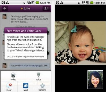 video call Yahoo Messenger di ANdroid