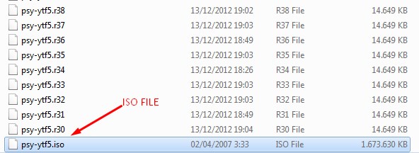 ekstrak file ke ISO ROM Game PSP