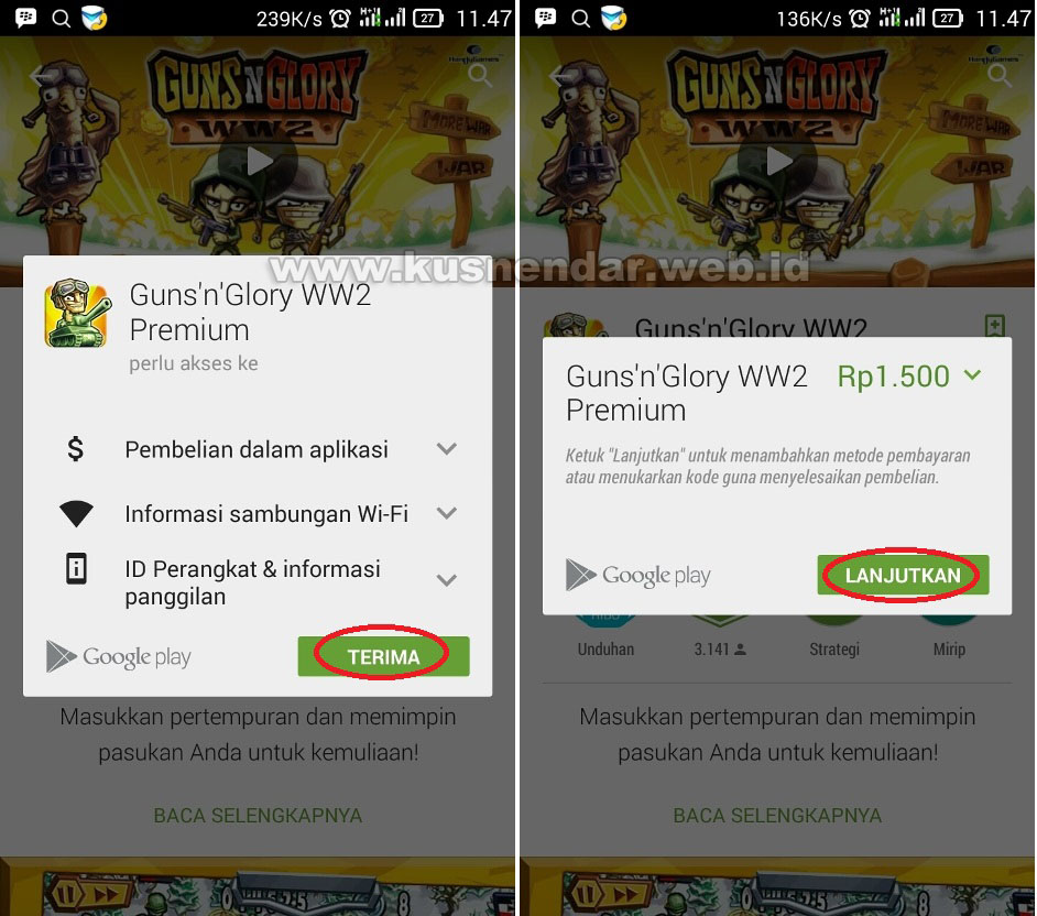tutorial pembelian game android via Pulsa Indosat