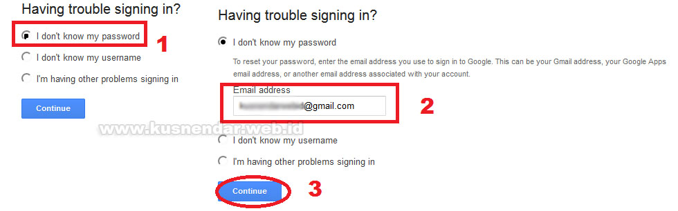 pertanyaan lupa password gmail