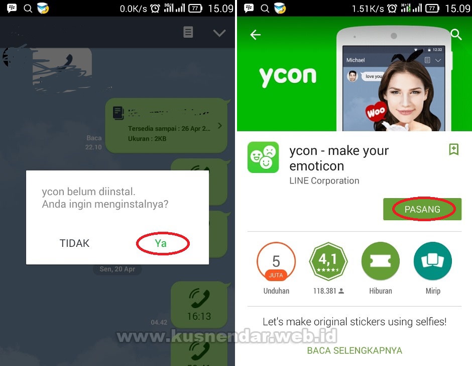 download dan install YCON di ANdroid