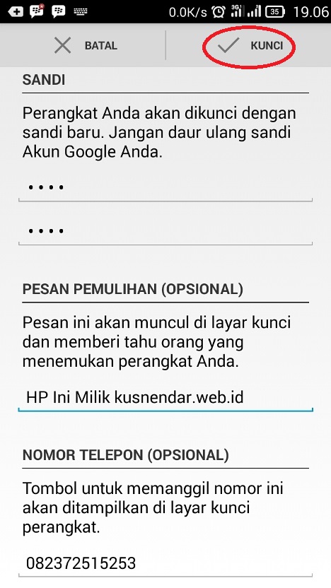kunci HP Android pakai APlikasi
