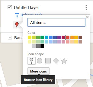 Ubah ikon di Maps Google