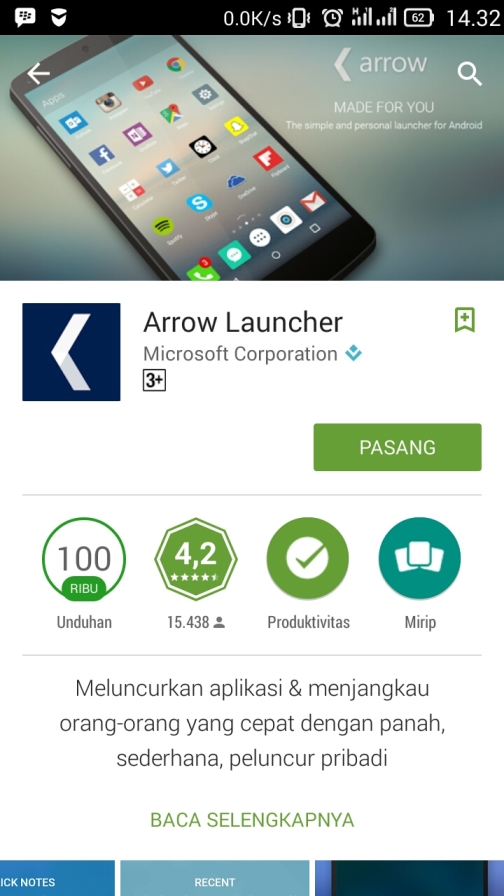 Aplikasi Arrow Launcher