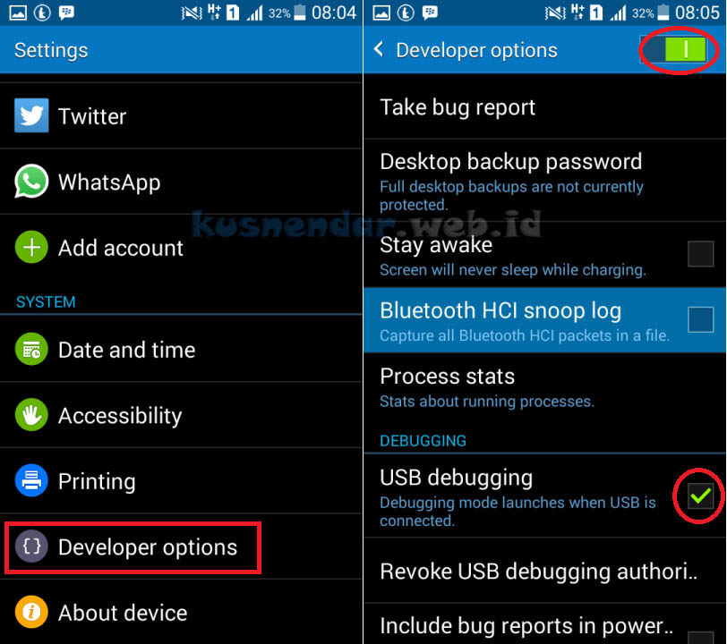 Cara Mode USB Debugging di Android KitKat 4.4