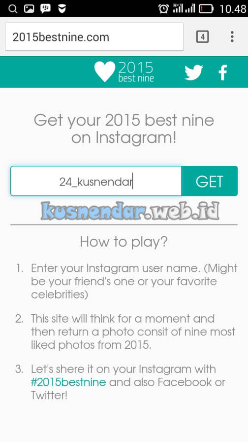 Membuat 2015 Best Nine on Instagram