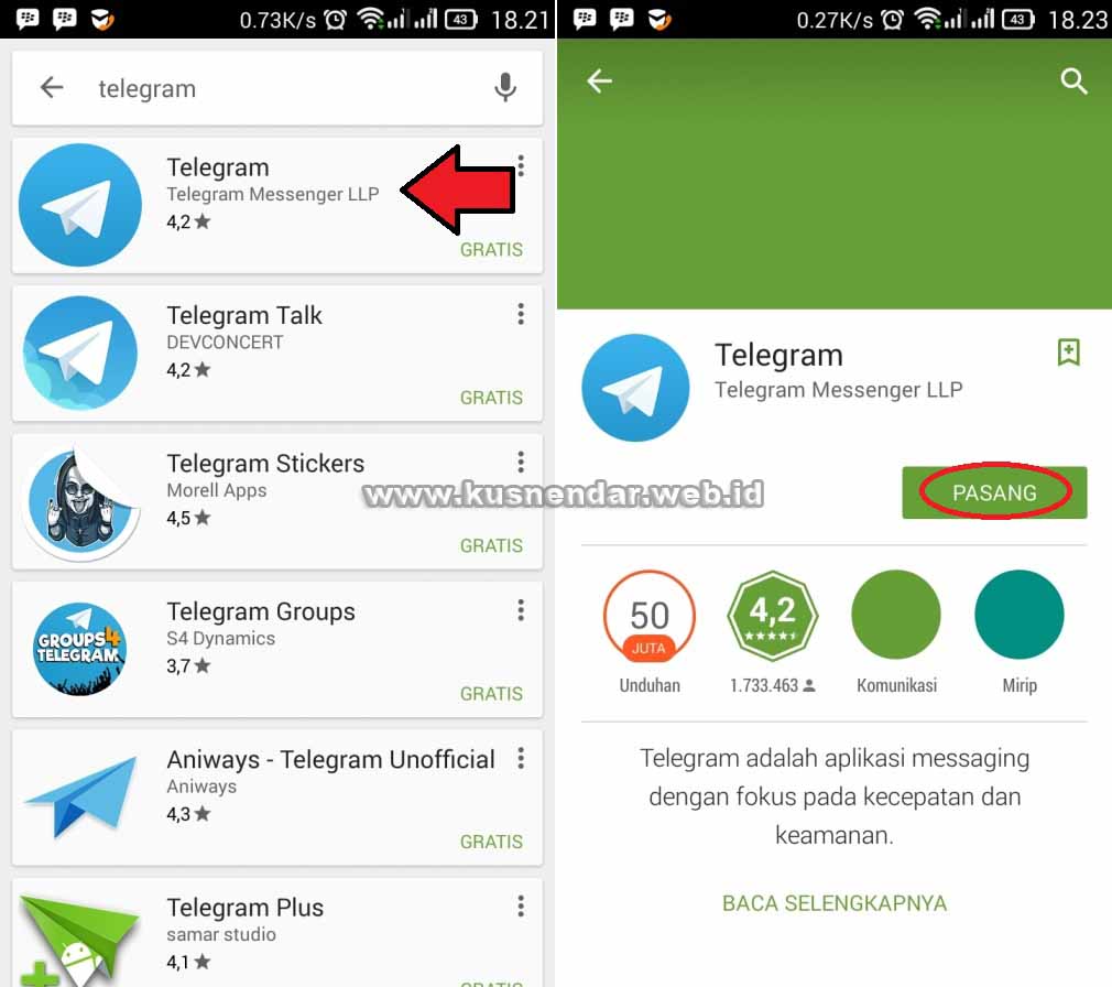 Download dan Install Aplikasi Telegram