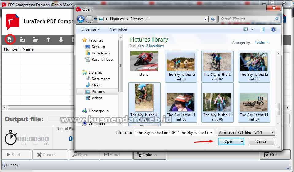 Input file JPEG to PDF
