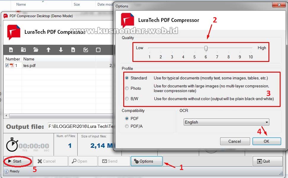 Cara kompres File PDF Pakai LuraTech