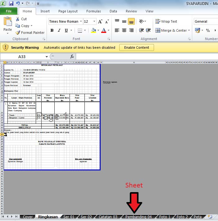 Cetak Semua Sheet Excel