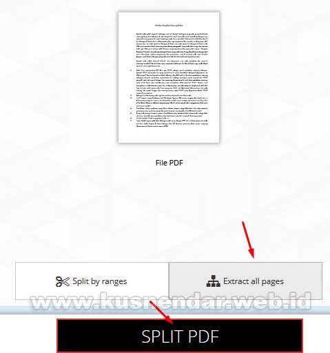 Ekstrak file PDF per Halaman