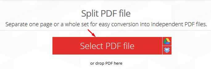 Upload File PDF Split