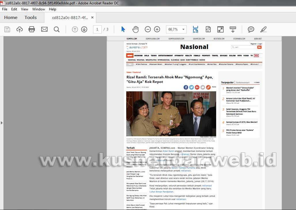 Menyimpan halaman web ke PDF di Mozilla