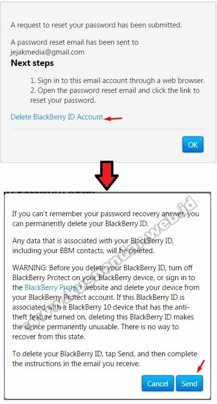 Delete Blackberry ID