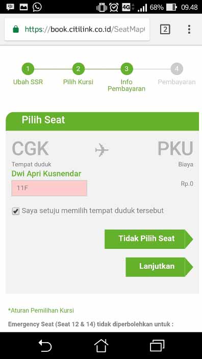 Cara Check in online citilink