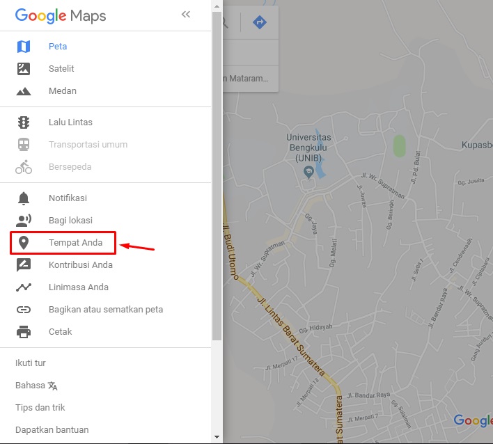 menghapus alamat rumah google maps