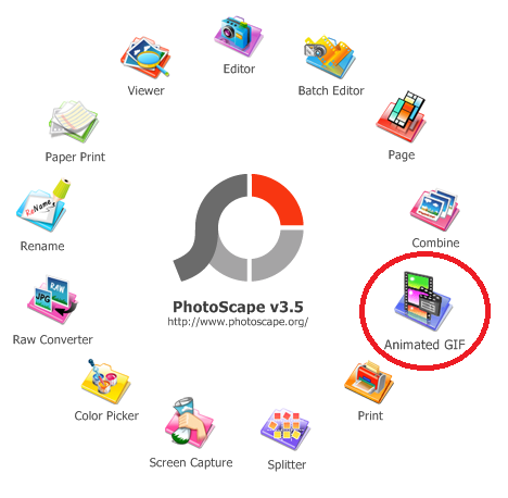 Menu ANimated GIF di Photoscape