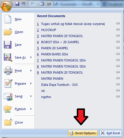 memunculkan menu developer excel