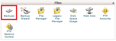 Backup file di CPANEL