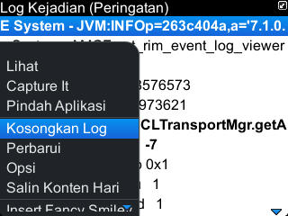 Membersihkan Log BB