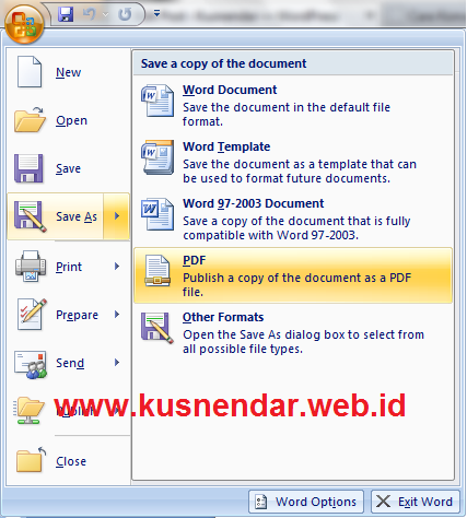 Cara Simpan File Word ke PDF