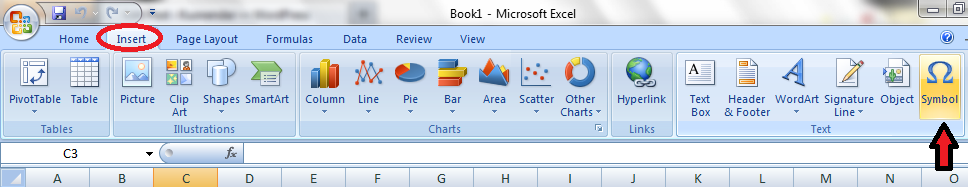 Memasukkan Simbol ke word, excel