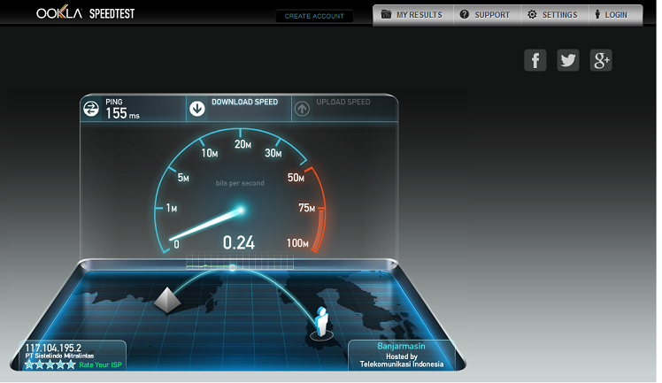 mengukur kecepatan internet