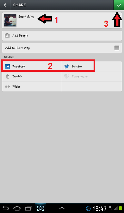 Upload Foto ke Facebook & Twitter via Instagram