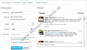 Membuat Widgets Twitter di Blog