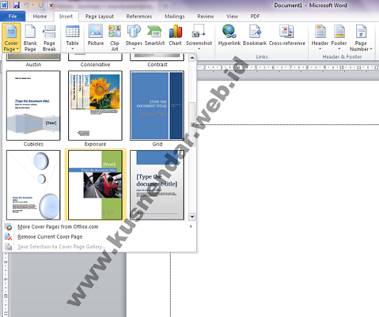 Tutorial Membuat  Cover  Buku  di  Microsoft Word 2007 2010 