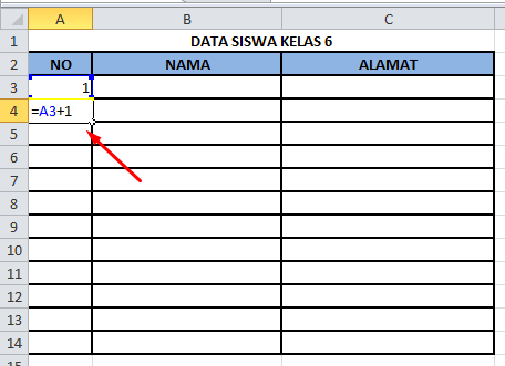 Rumus Excel di Tabel