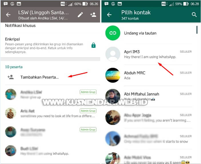 Cara mengundang teman ke grup WA Android