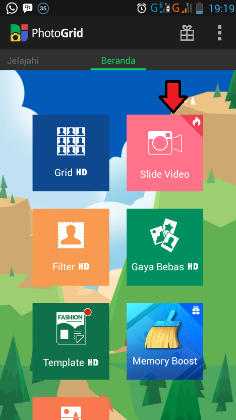 menu di photogrid