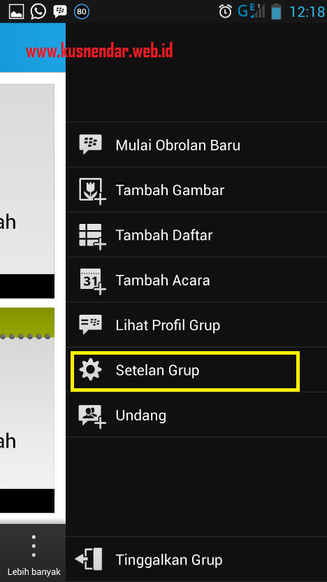 menu grup BBM Android