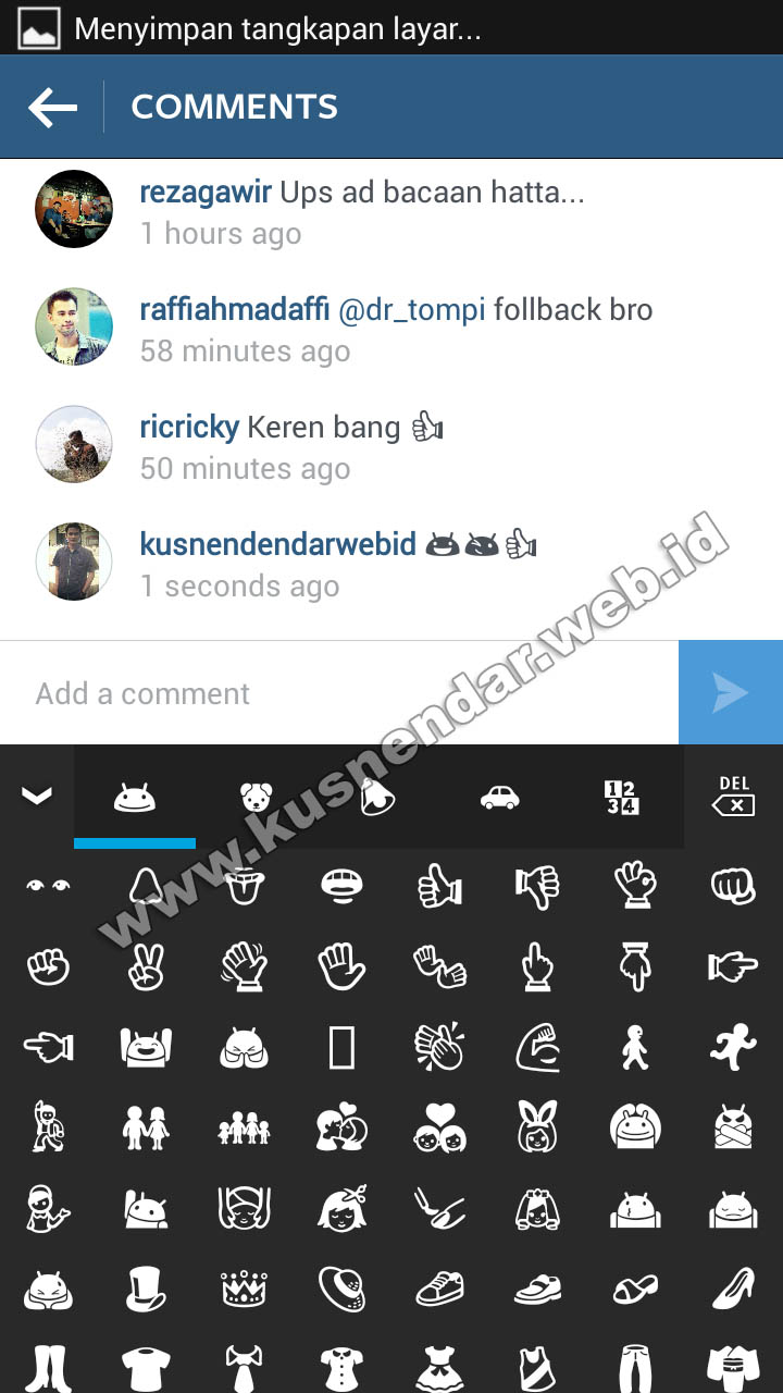 Cara Memasukkan Emoticon Smiley Di Instagram Android Kusnendar