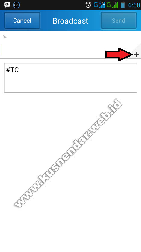 tulis pesan broadcast di bm android