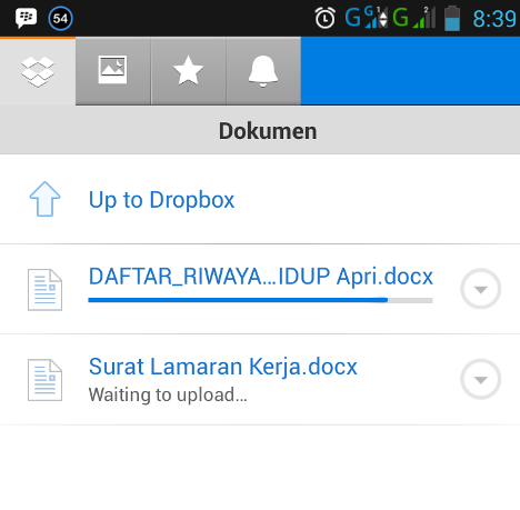 proses backup data dropbox