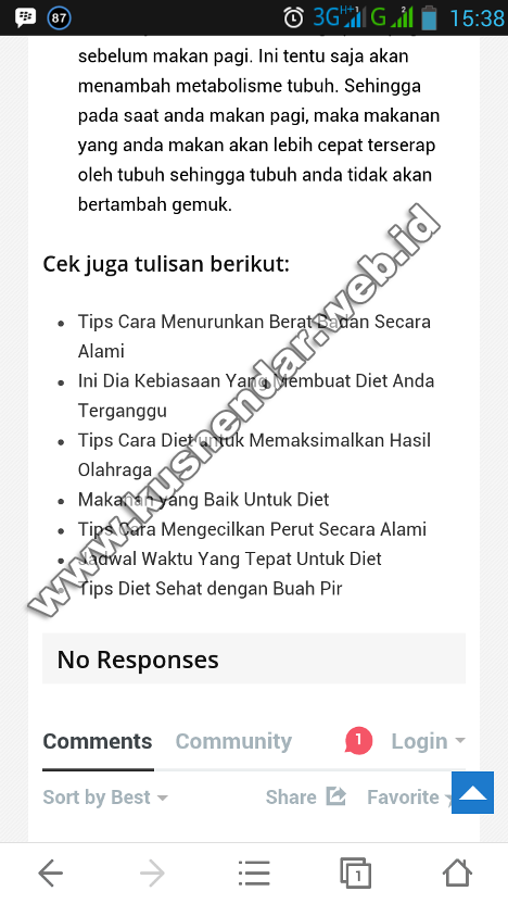 tampilan situs bebas iklan