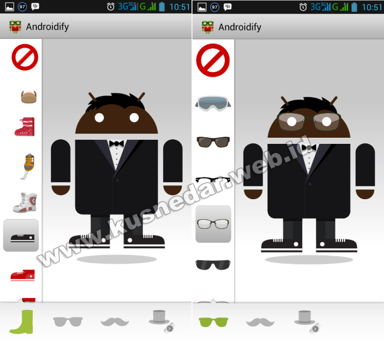 edit aksesoris avatar android