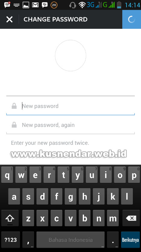 ganti password baru instagram