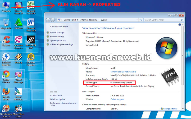 CARA CEK OPERATING SYSTEM DI KOMPUTER